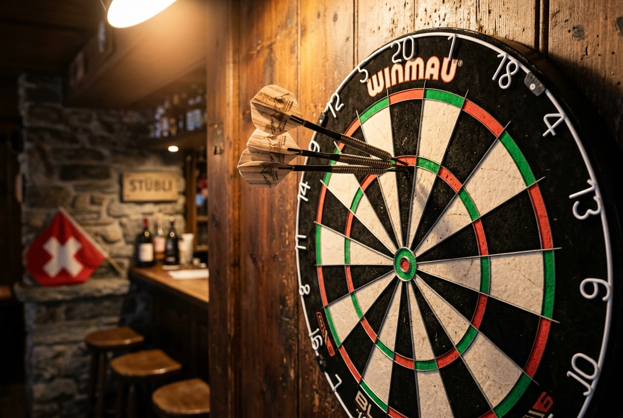 Darts-Wettmarkt in der Schweiz: Sporttip, Jouez Sport und der Rahmen des Bundesgesetzes über Geldspiele 2026
